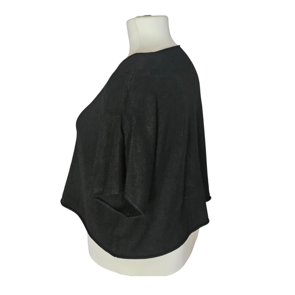 pull manches courtes noir ample doux